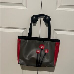 Trendy Black and Red Tote Bag